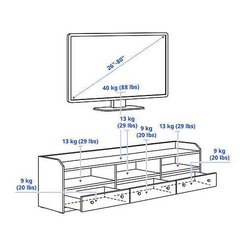 HAUGA, mueble TV. 4 de 5 open dialog
