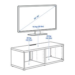 Measurement Illustration - BESTÅ TV unit