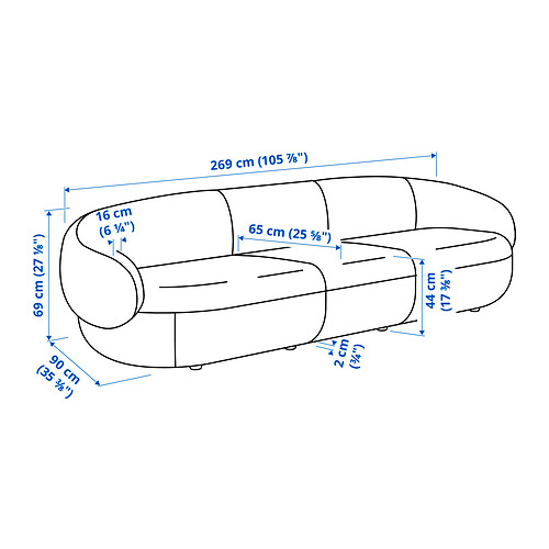 LILLESÄTER, sectional, 4-seat. 11 of 11 open dialog