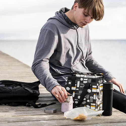 IKEA Puerto Rico FLADDRIG lunch bag, patterned gray