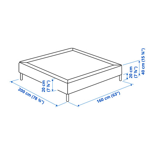 LYNGÖR, slatted mattress base with legs 7 of 7 open dialog