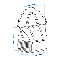 Ilustración de medidas - KLOTPIL bolsa refrigeración