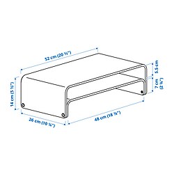 Measurement Illustration - VATTENKAR laptop/monitor stand