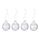 Select colour variation: Bauble clear glass / white