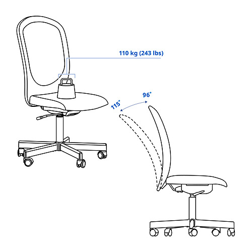 FLINTAN, office chair 4 of 13 open dialog