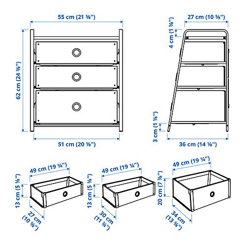 LOTE, 3-drawer chest 3 of 3 open dialog