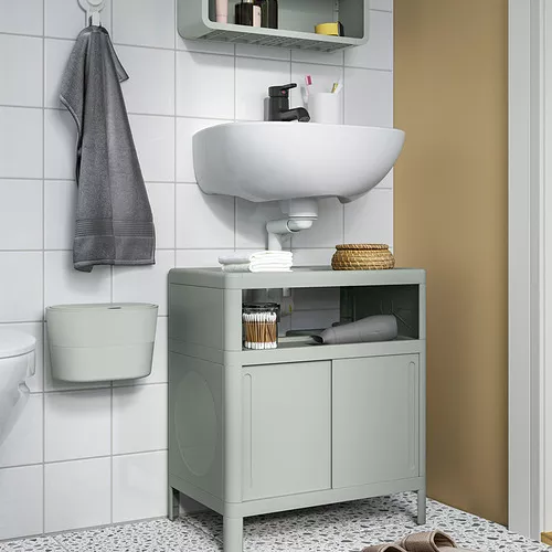 IKEA Gran Canaria - KINNASJÖ trash can, with lid self-adhesive/green