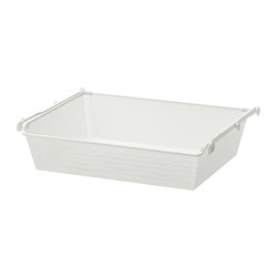 KOMPLEMENT, mesh basket with pull-out rail, White