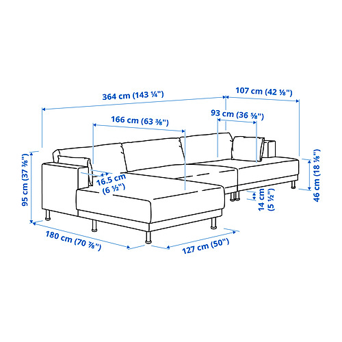 UPPÅKRA, sofá modular 4-5 plazas con chaiselongue izquierdo. 10 de 10 abrir diálogo