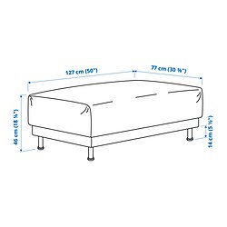 Ilustración de medidas - UPPÅKRA reposapiés