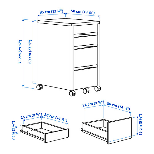 MICKE, drawer unit on casters 3 of 7 open dialog