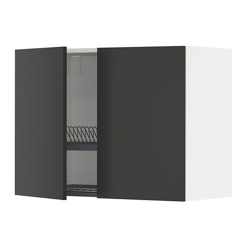 METOD, wall cabinet with dish drainer and 2 doors. 1 of 4 open dialog