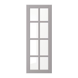BODBYN, glass door, Gray