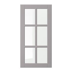 BODBYN, glass door, Gray