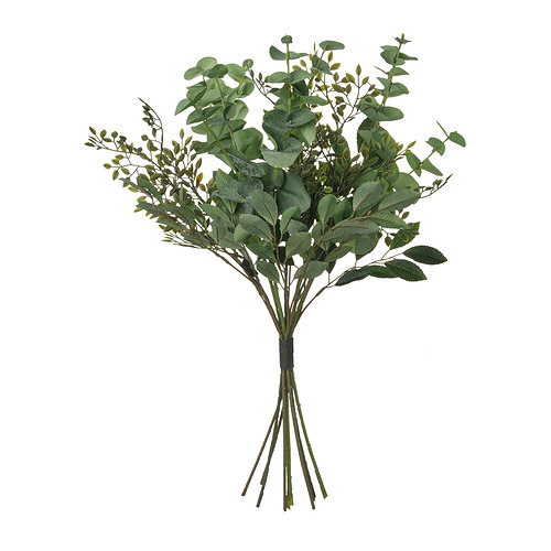 Ramo de vegetación artificial SMYCKA, verde, plástico reciclado, diseño natural.