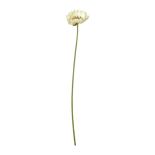 Flor artificial SMYCKA blanca con tallo verde.