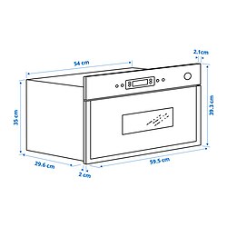 Ilustración de medidas - MATÄLSKARE horno microondas