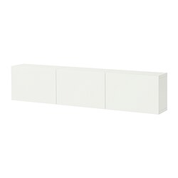 BESTÅ, wall-mounted cabinet combination, White / Lappviken white