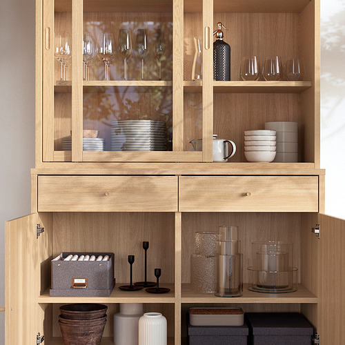 TONSTAD, storage with sliding glass doors 3 of 5 open dialog