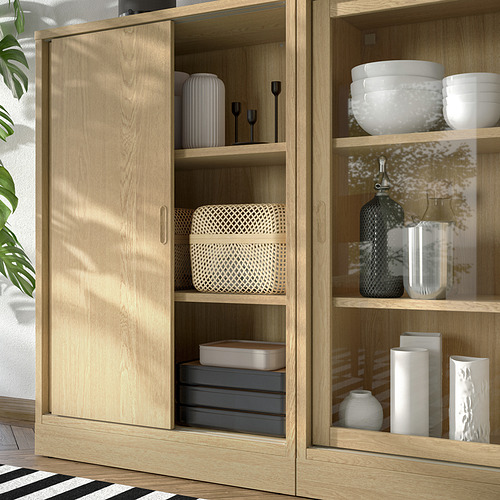 TONSTAD, storage combination w sliding doors 3 of 4 open dialog