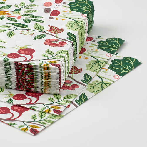 Servilletas de bayas de colores apiladas, absorbentes y elegantes.