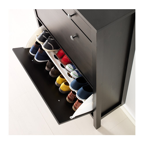 HEMNES, shoe cabinet with 2 compartments 5 of 11 open dialog