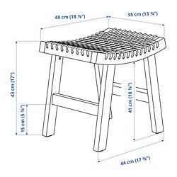 Measurement Illustration - STACKHOLMEN stool, outdoor