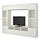 BESTÅ, TV storage combination with drawer rail, soft close, White/hanviken-sindvik white clear glass