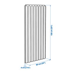 Measurement Illustration - EILIF screen, freestanding