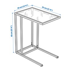 Measurement Illustration - VITTSJÖ laptop stand