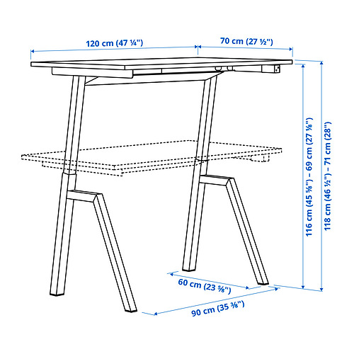 TROTTEN / FLINTAN, desk and chair. 5 of 6 open dialog
