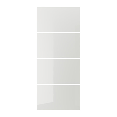 Panel de puerta blanco de alto brillo HOKKSUND: diseño elegante, rectangular y moderno.