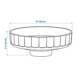 Measurement Illustration - LERSJÖN countertop sink w water trap