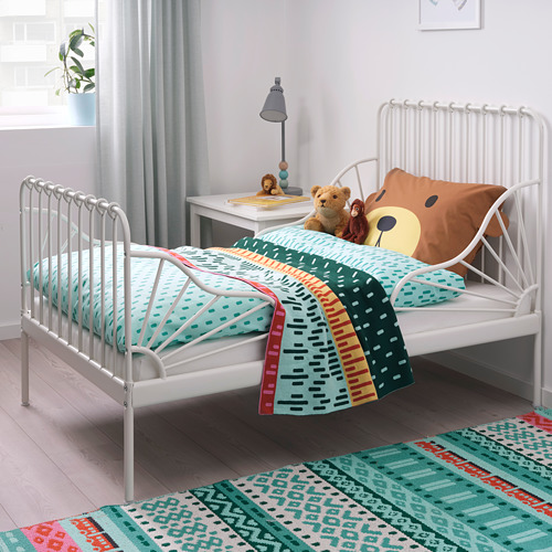 MINNEN, ext bed frame with slatted bed base 2 of 4 open dialog
