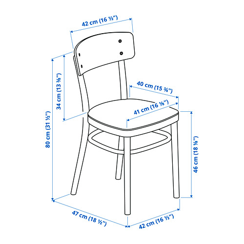 LISABO / IDOLF, table and 4 chairs 10 of 10 open dialog