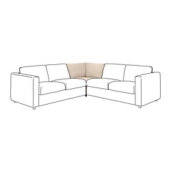 VIMLE, funda módulo esquina, Hallarp beige