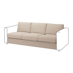 VIMLE, cover for sofa section, Hallarp beige