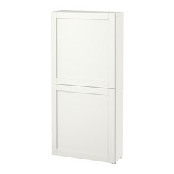 BESTÅ, wall-mounted cabinet with doors, White / Hanviken white