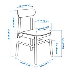 Measurement Illustration - RÖNNINGE chair