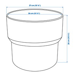 Measurement Illustration - FÖRENLIG plant pot