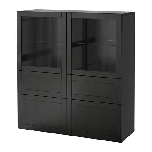 BESTÅ, storage combination w/glass doors 1 of 3 open dialog