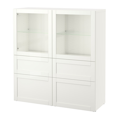 BESTÅ, storage combination w/glass doors 1 of 3 open dialog