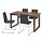 Current variation: oak veneer brown stained/chrome plated Gunnared dark grey