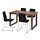 Select colour variation: oak veneer brown stained/chrome plated Bomstad black, 55x33 "