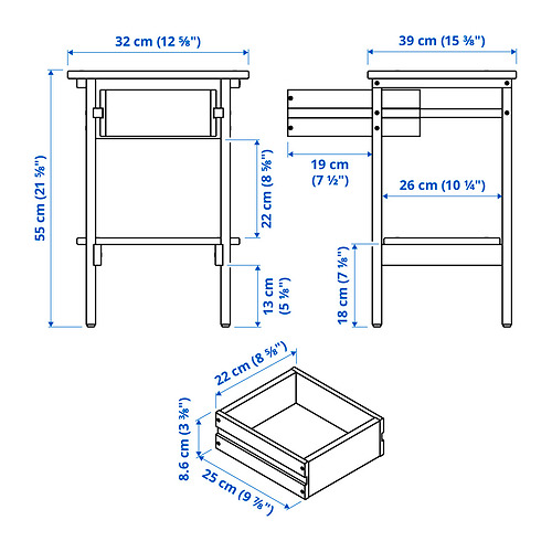 KRONÖREN, nightstand. 8 of 8 open dialog