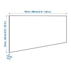 Ilustración de medidas - RÅHULT panel de pared