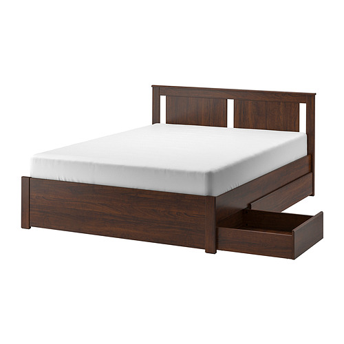 SONGESAND, bed frame with 2 storage boxes 1 of 11 open dialog