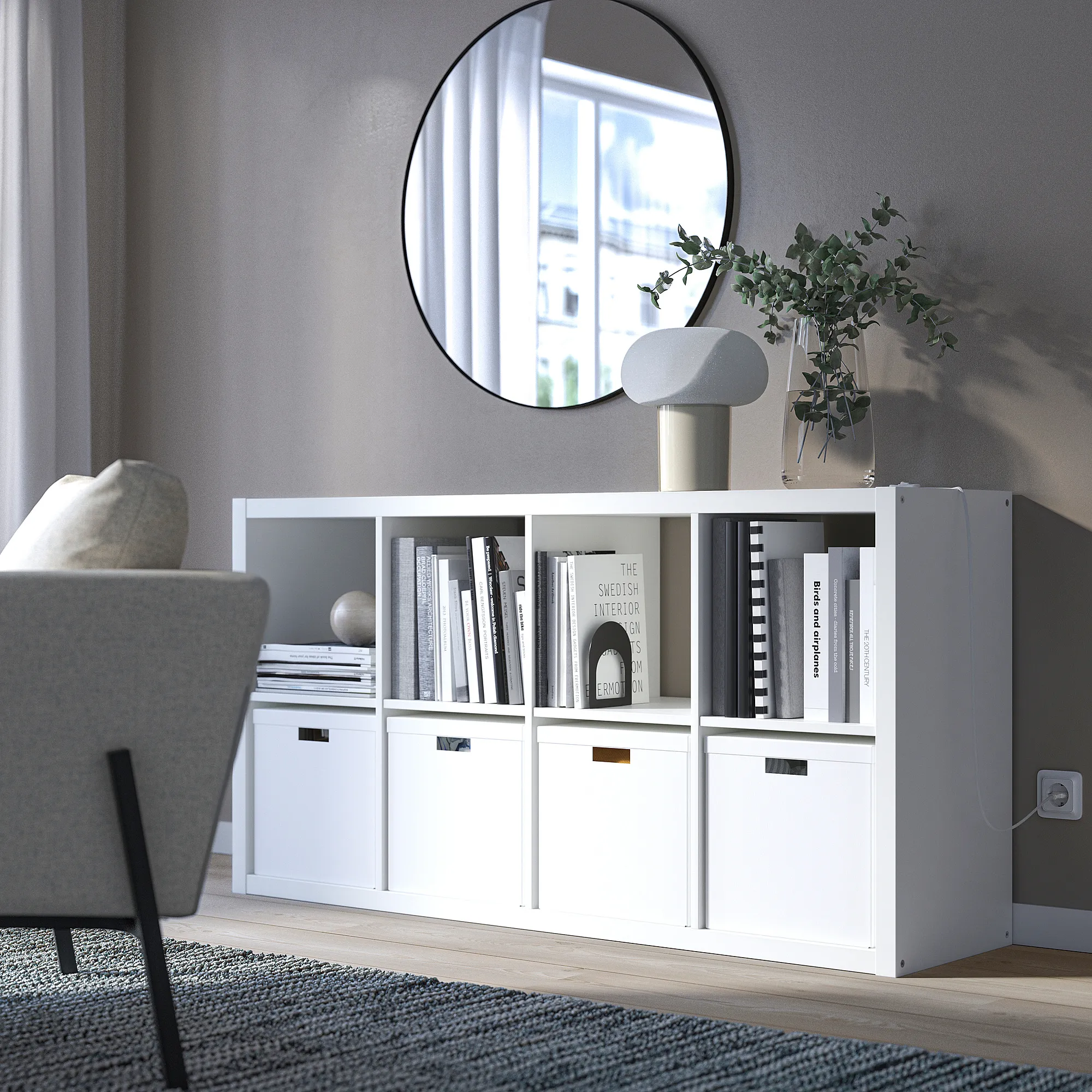 IKEA Gran Canaria - FLYSTA estantería, blanco, 69x31x132 cm