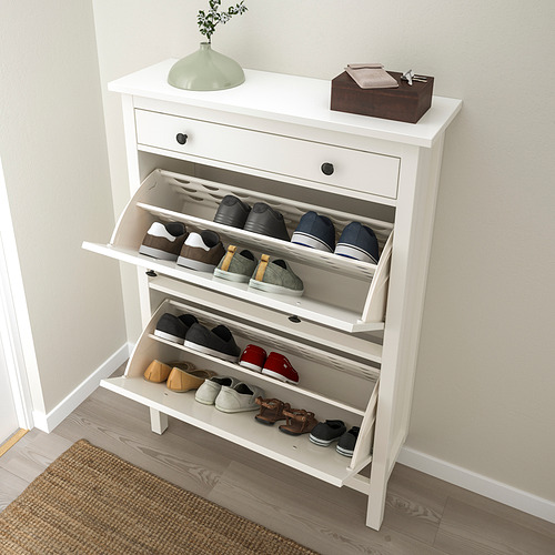 HEMNES, shoe cabinet with 2 compartments 4 of 10 open dialog