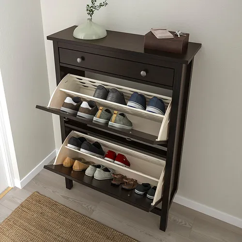 ikea black hemnes dresser IKEA HEMNES 8-drawer dresser, black-brown, 63x37 3/4